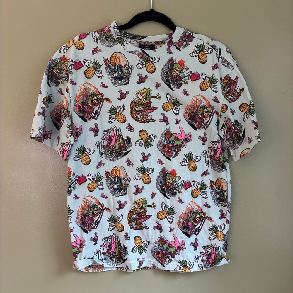 H&M SpongeBob Graphic Print top Xs
